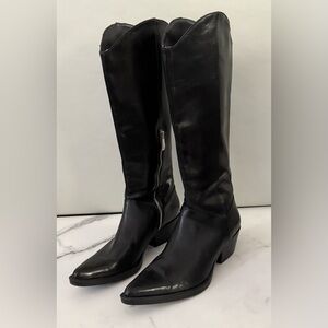 Zara Black Heeled Boots